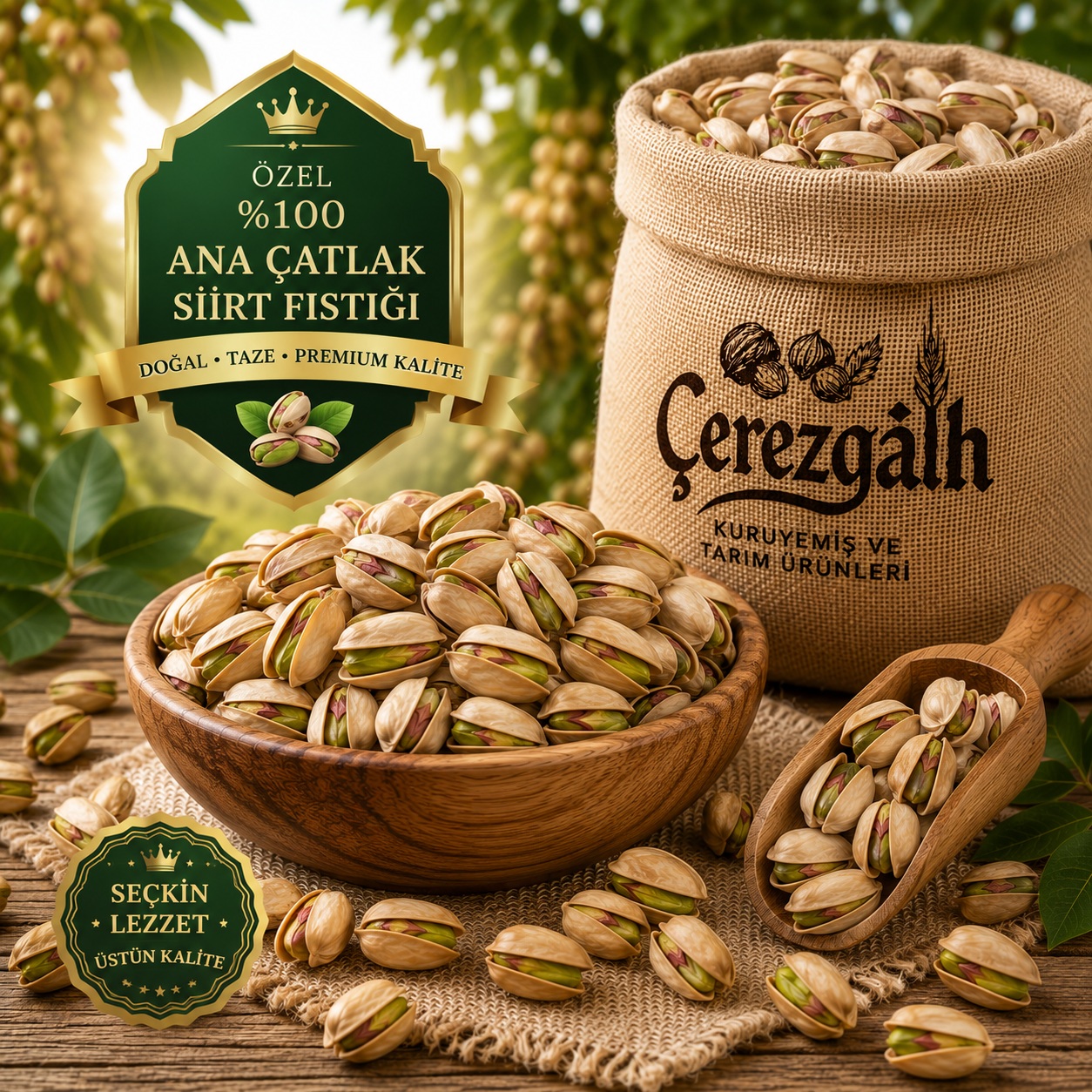 Özel %100 Ana Çatlak Siirt Fıstığı